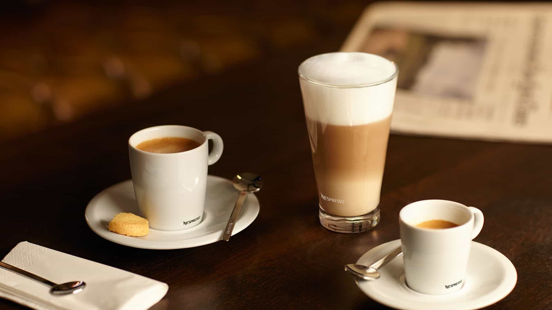Nespresso coffees on display header image